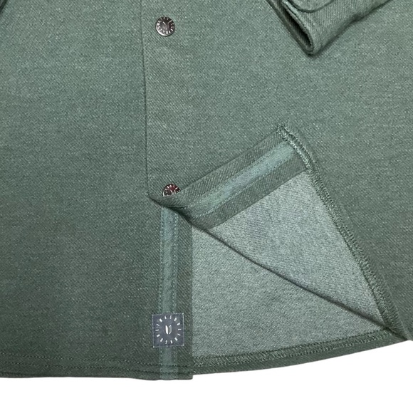 Linksoul Wyeth Shirt Jacket Shacket Men XL Snap Button Gray Cabin Core Golf Wear - Picture 5 of 10